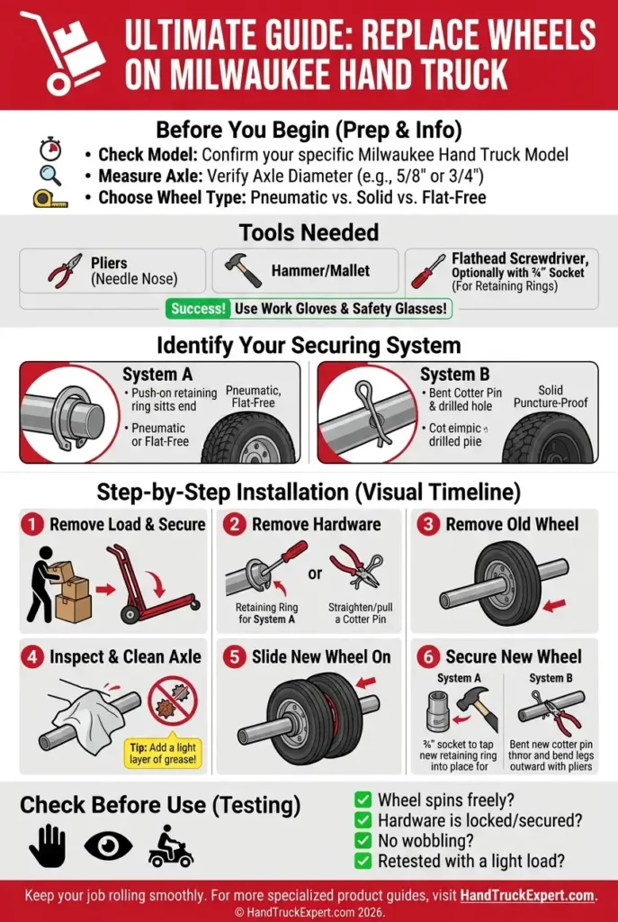How to Replace a Milwaukee Hand Truck Wheel