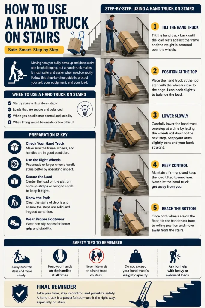 How to Use a Hand Truck on Stairs Safely