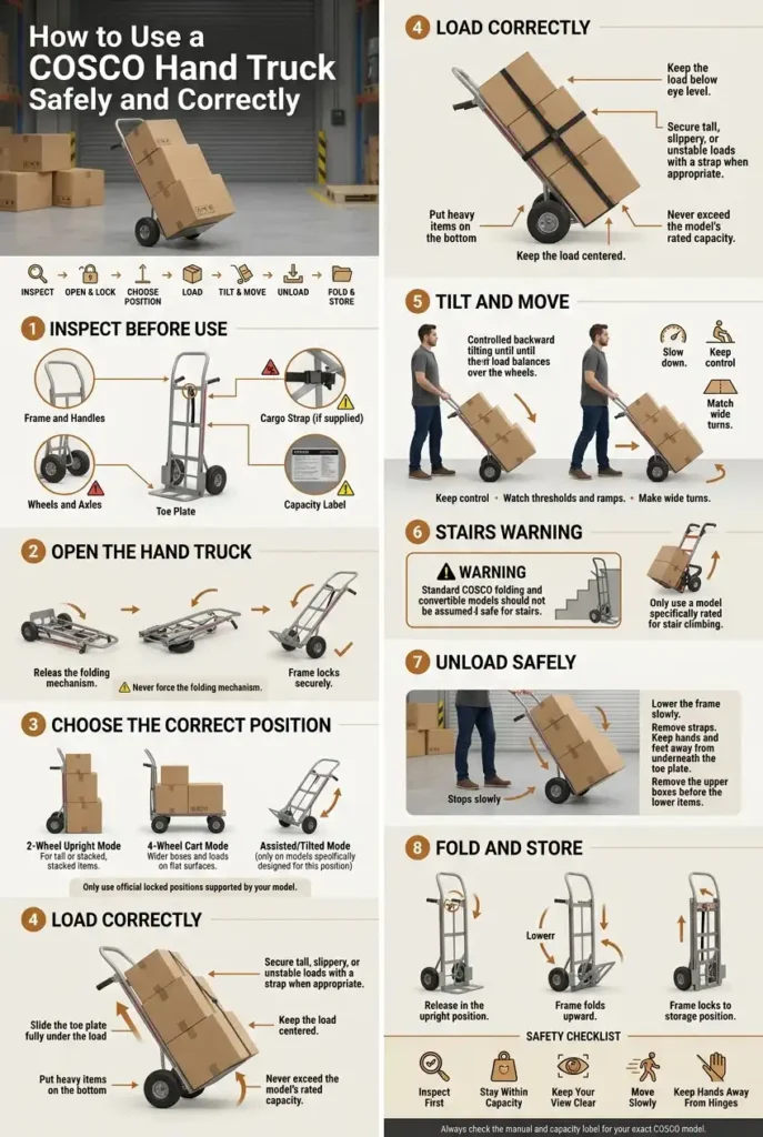 How to Use a COSCO Hand Truck Safely and Correctly