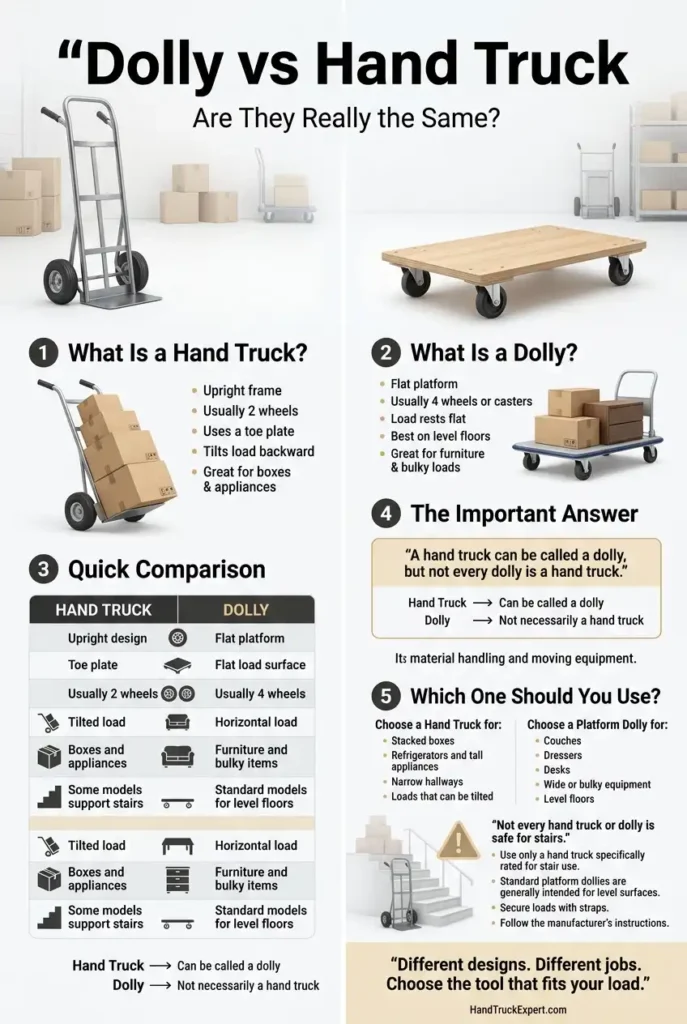 Is a Dolly the Same as a Hand Truck? Dolly vs Hand Truck Explained