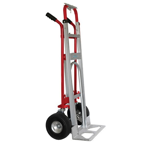 A heavy-duty flatbed cart used as an alternative for moving large industrial loads.