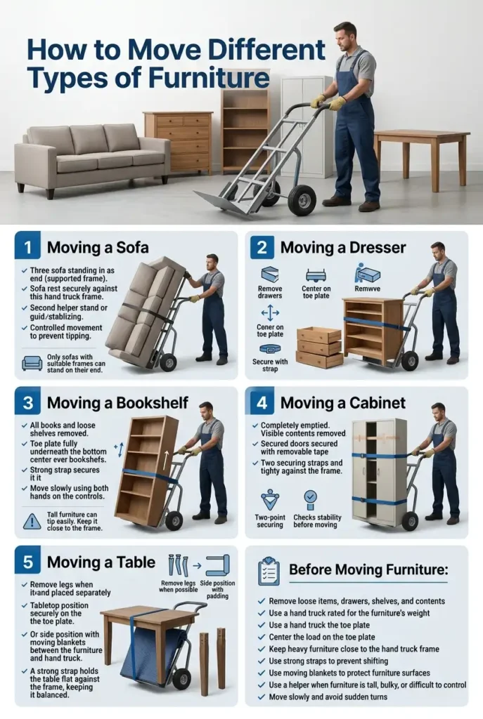 How to Move Different Types of Furniture