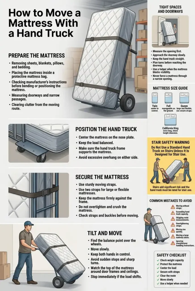 How to Move a Mattress With a Hand Truck Safely