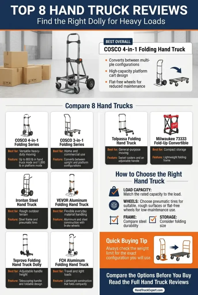 Top 8 Hand Truck Reviews Best COSCO Folding Dollies & More