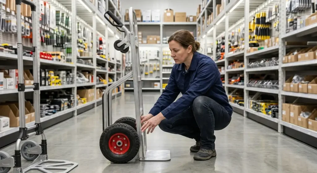 Inspecting a hand truck before buying